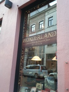 External shot of Wonderland window