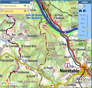 topographic map of Pierre Beille and surrounding area
